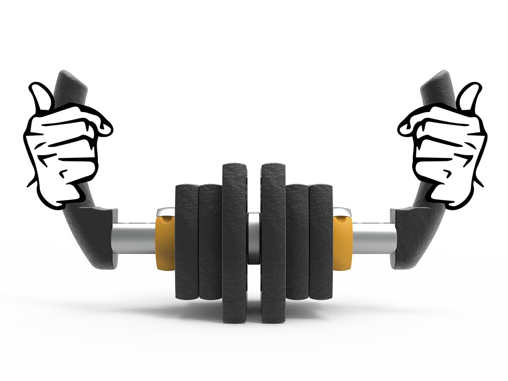 All the weights can be placed on the medicine bar, making it a 20kg medicine ball equivalent