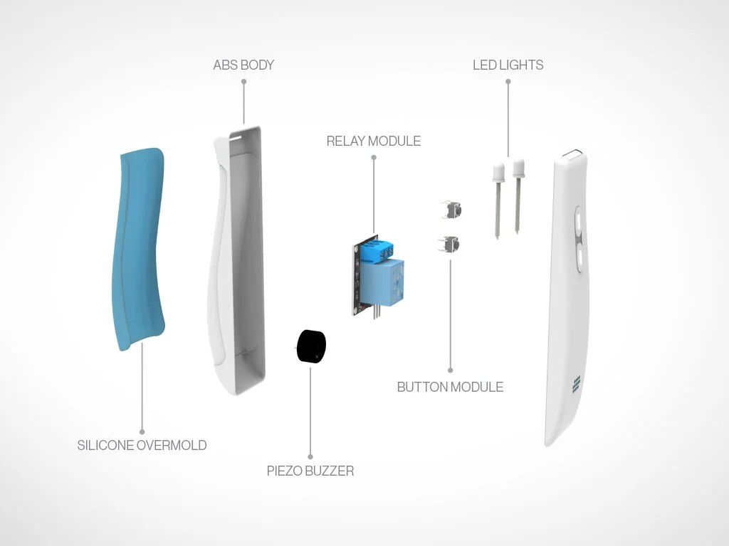 Exploded view of electrical internals
