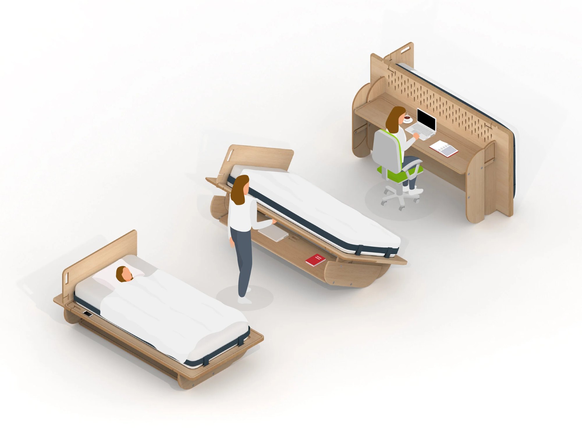 Balance Desk Bed by Carl Broesen
