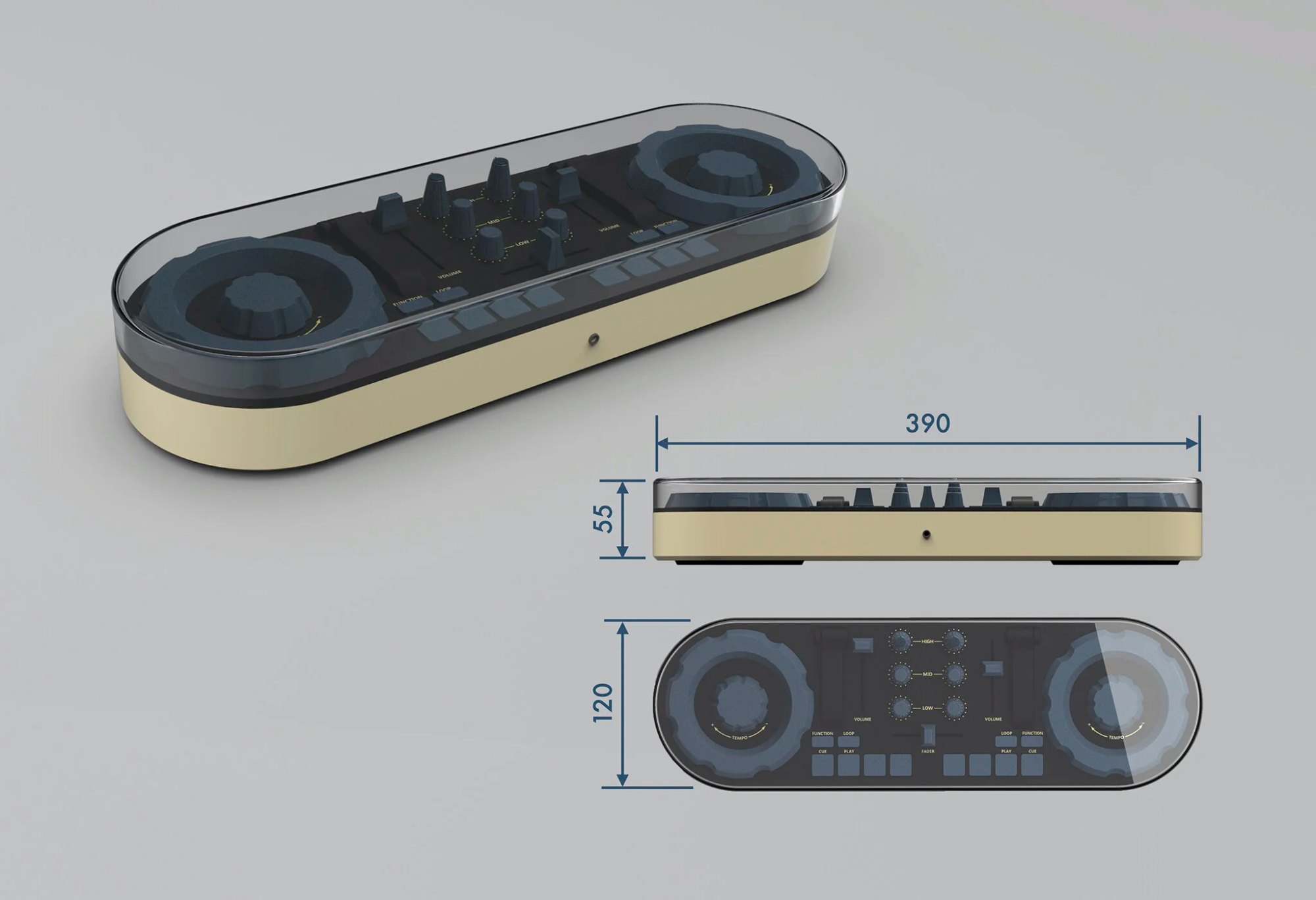 Acrylic lid and general dimensions