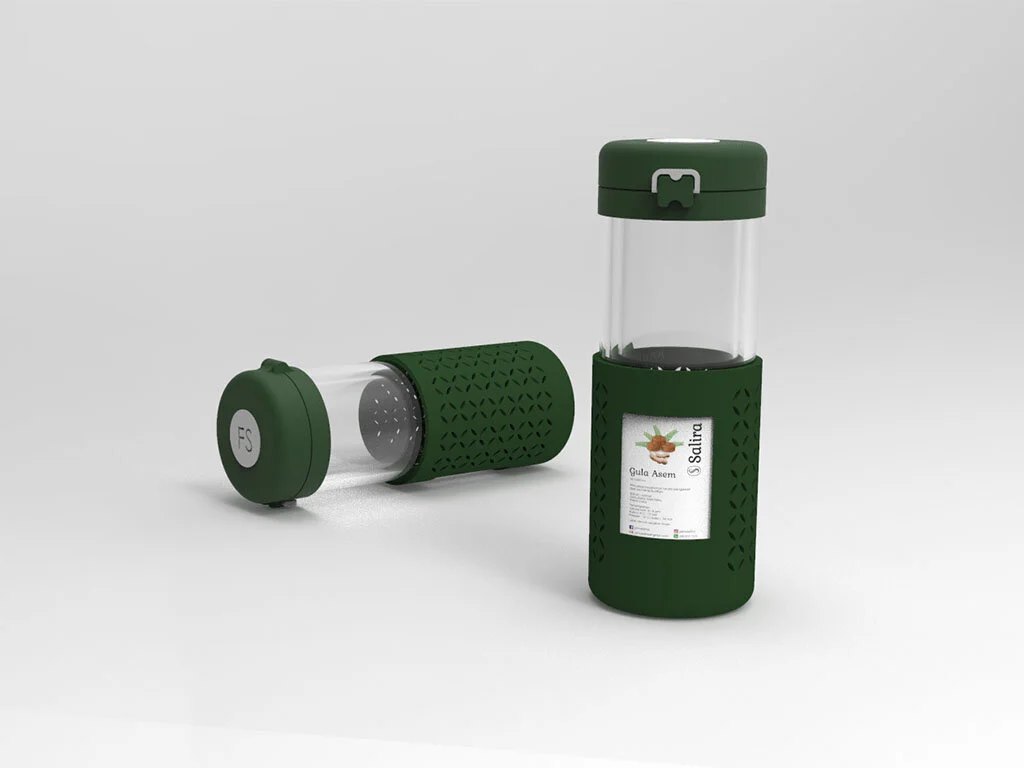 Designing Jamu Salira’s non-adhesive refillable bottle packaging by Farhana Suhartono