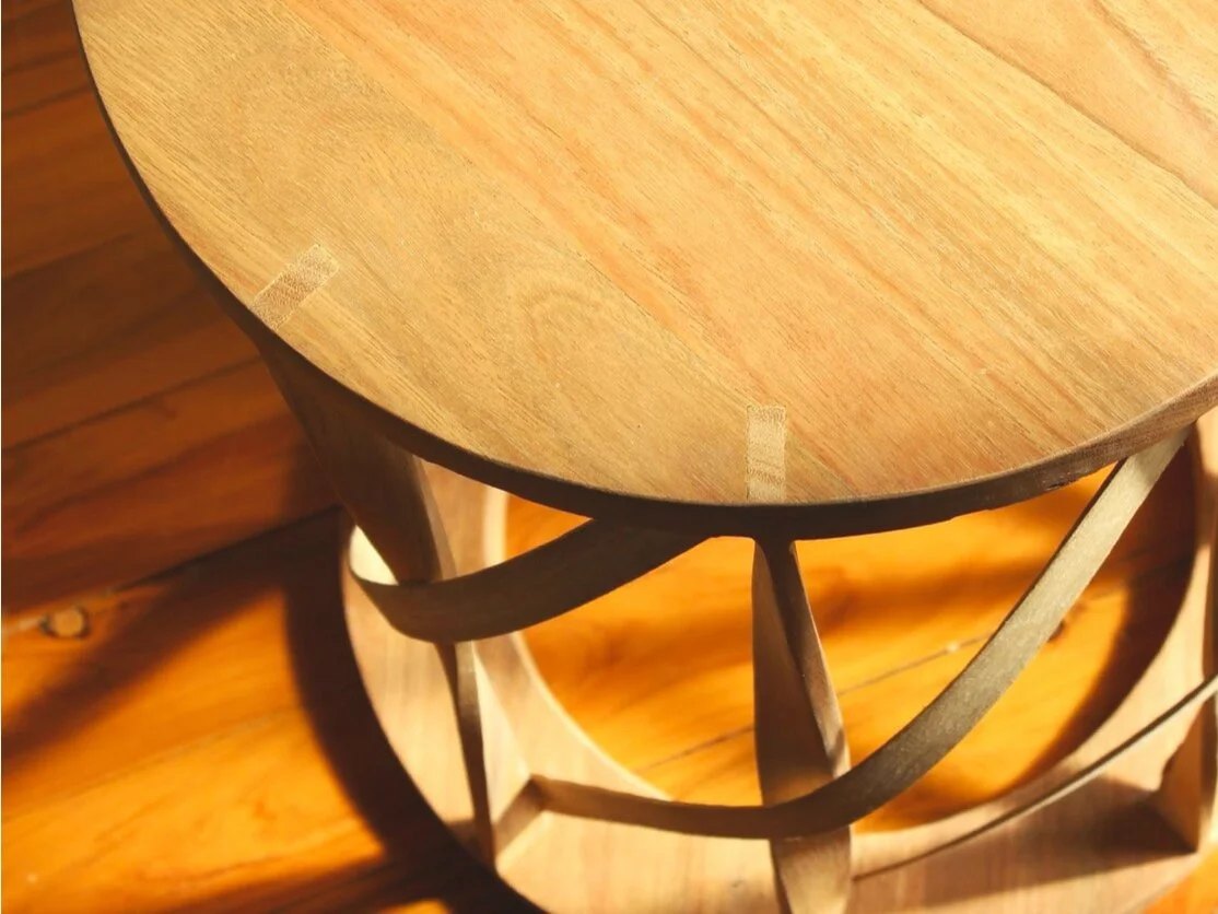 Detail view of joinery technique