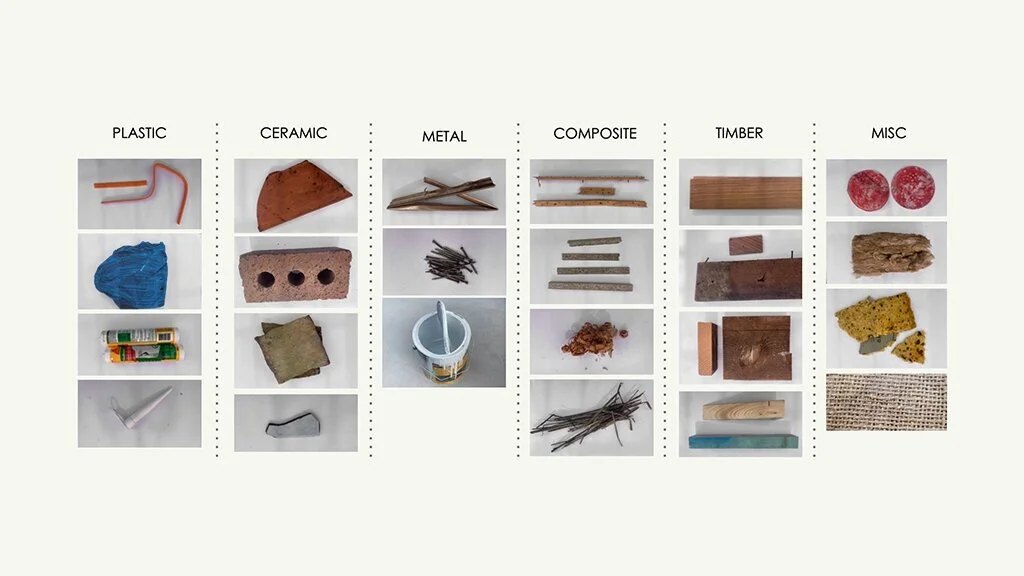 Visual survey of construction waste