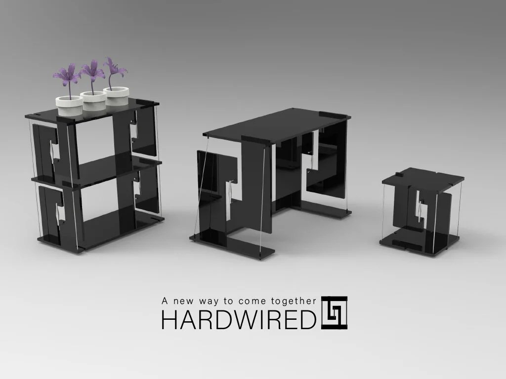 Hardwired: Modular Tensegrity Furniture by Luke Bonanno
