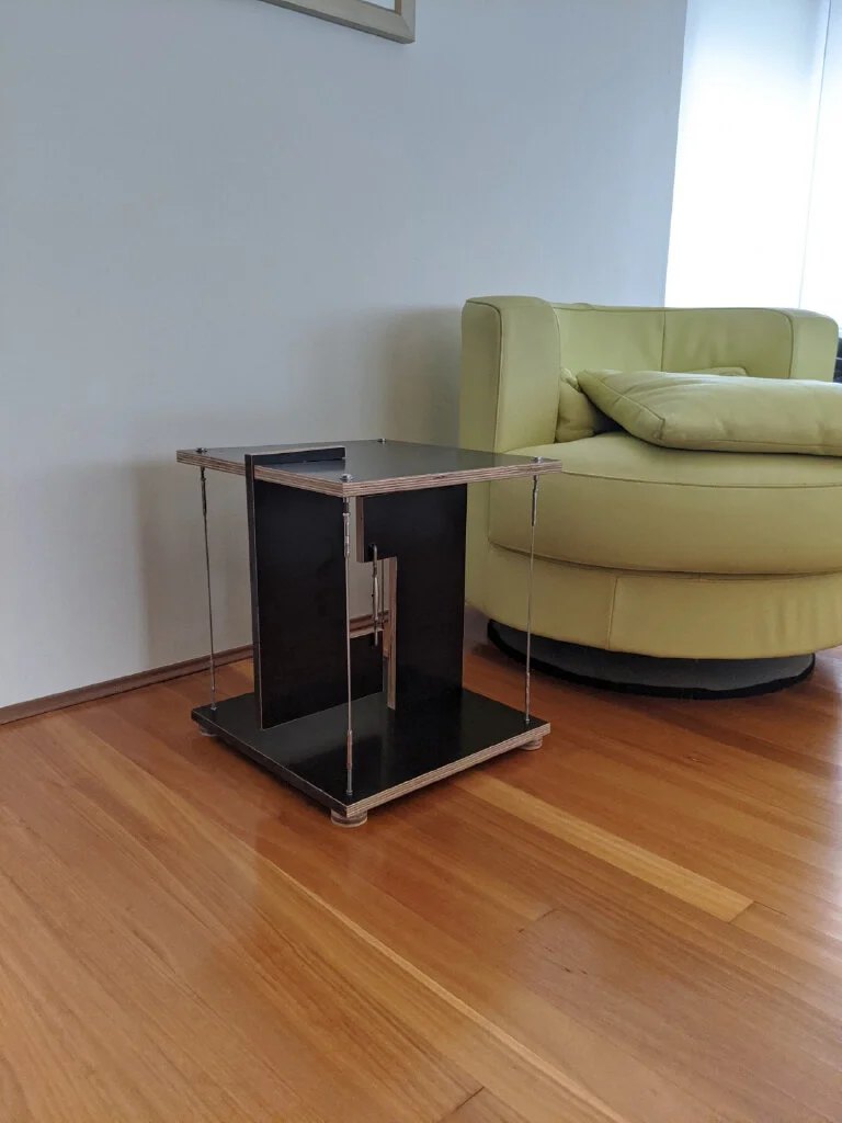 A functional appearance model was also built for the tensegrity side table.