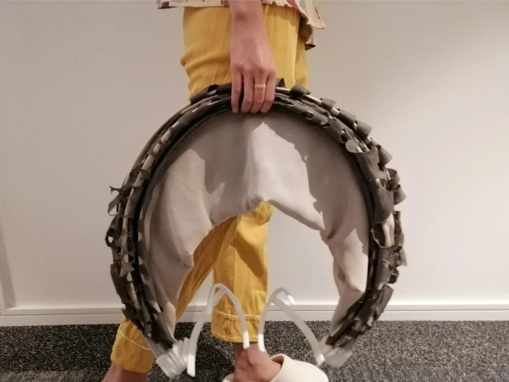 The bubble can be folded and held in the hand