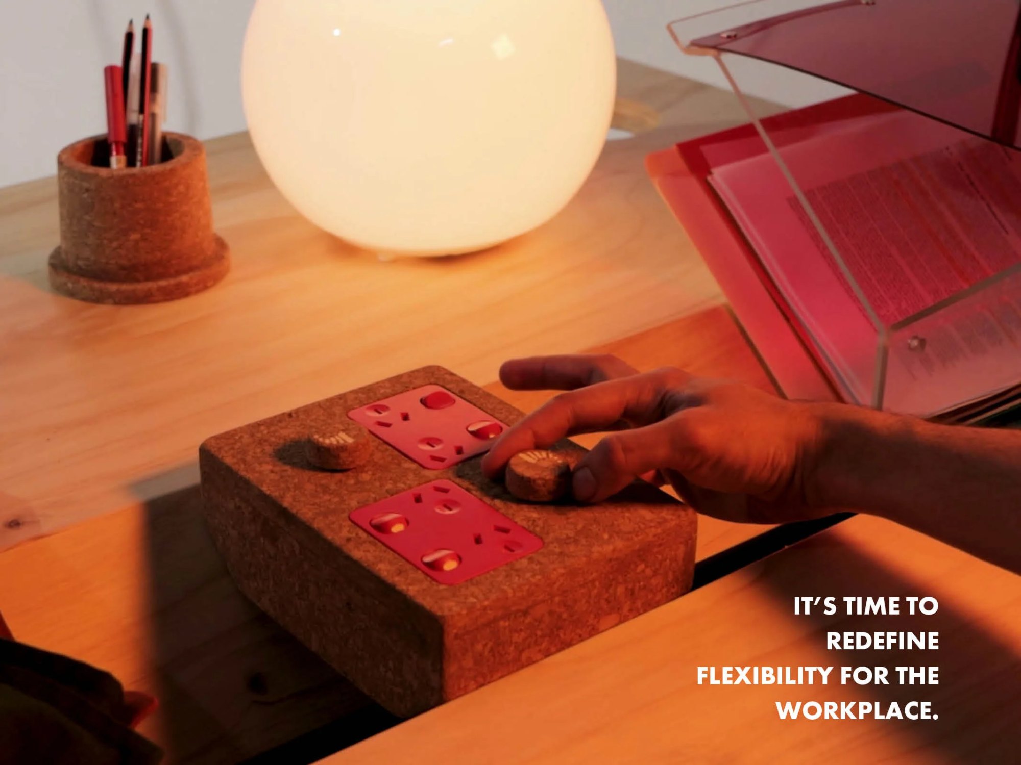 The dimming switches on the power block can be used to control a track lighting system. Control of bright, individual task lighting is given to each person, much like the reading lights on an airplane
