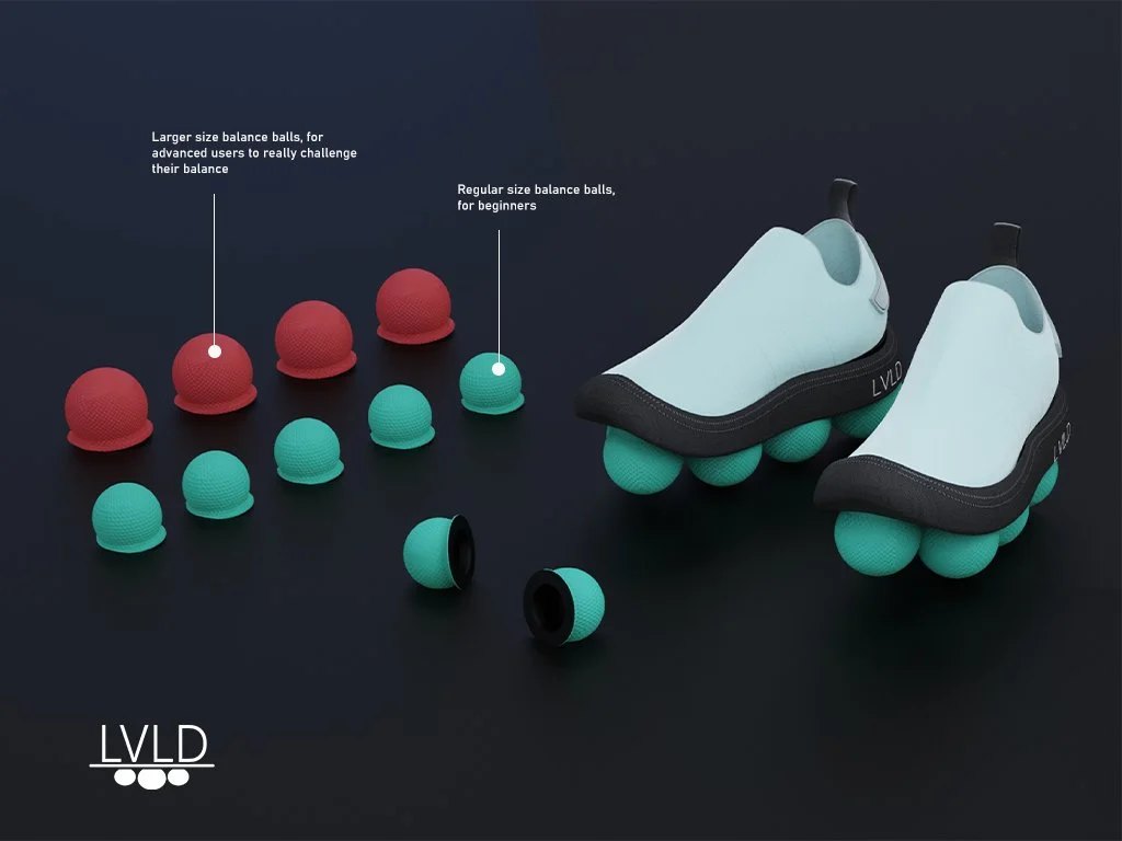 User can change the difficulty of balancing with larger red balls or by rearranging the balls as they like.