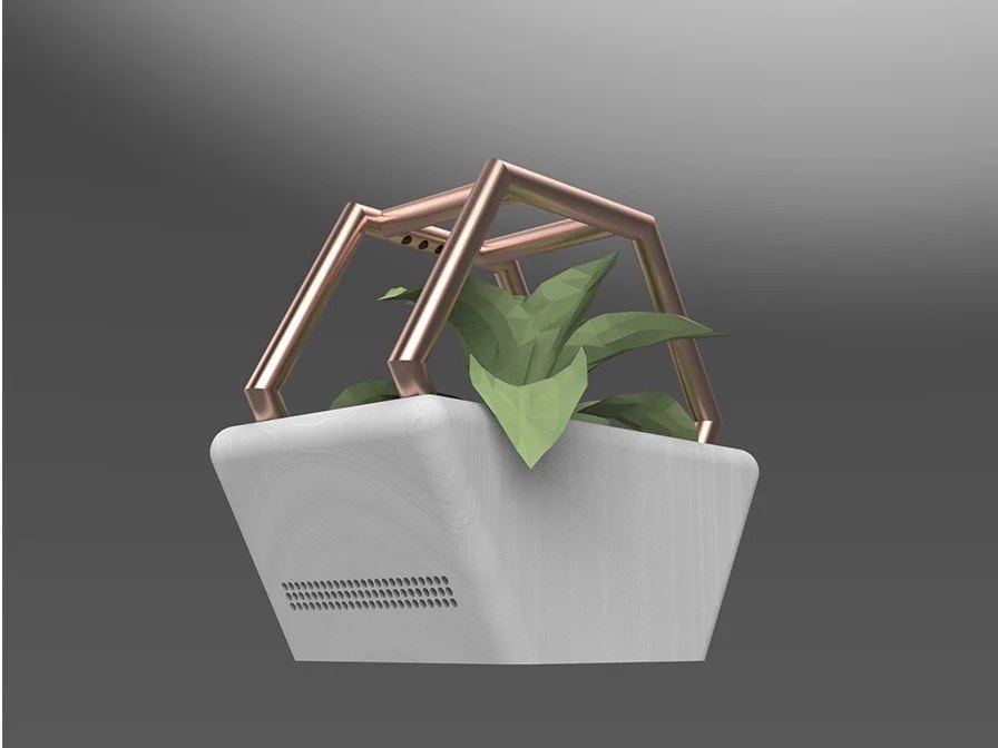 The hexagonal from is another option. This pot was meant to be modular to make more of a visual impact in a room.