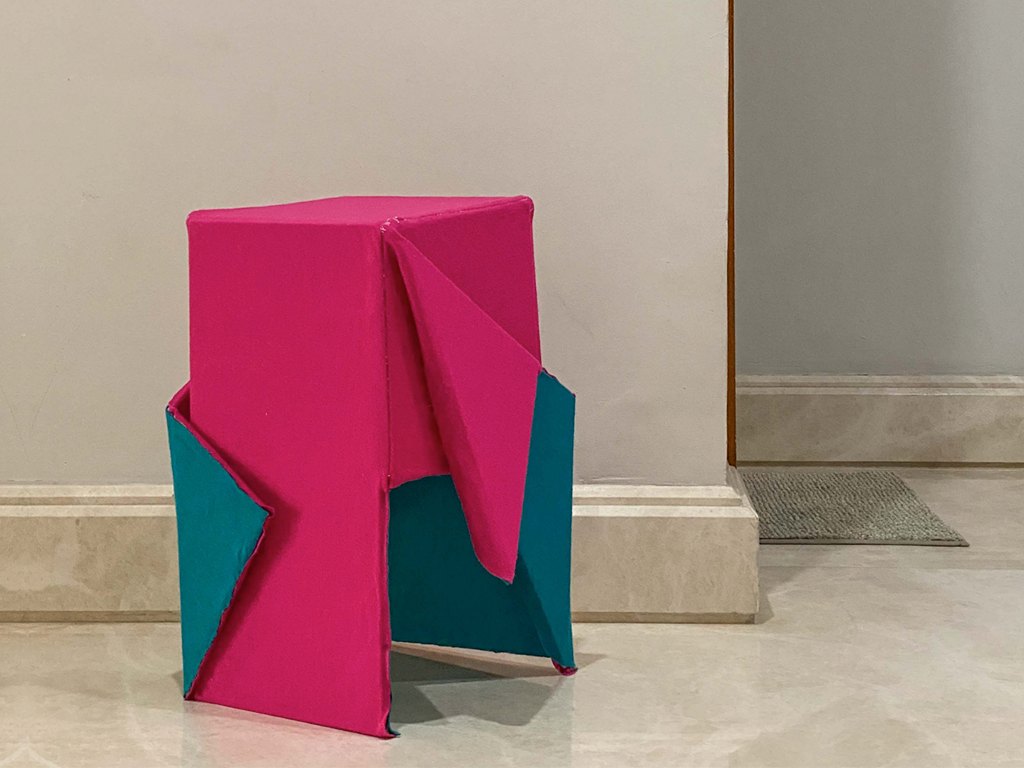 Ori: Hanging Art Stool by Davina Wijaya
