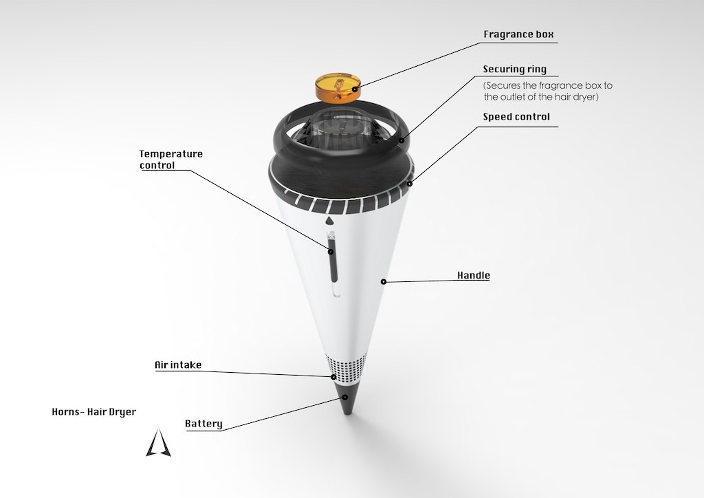 Horn — hair dryer by Lexuan Geng