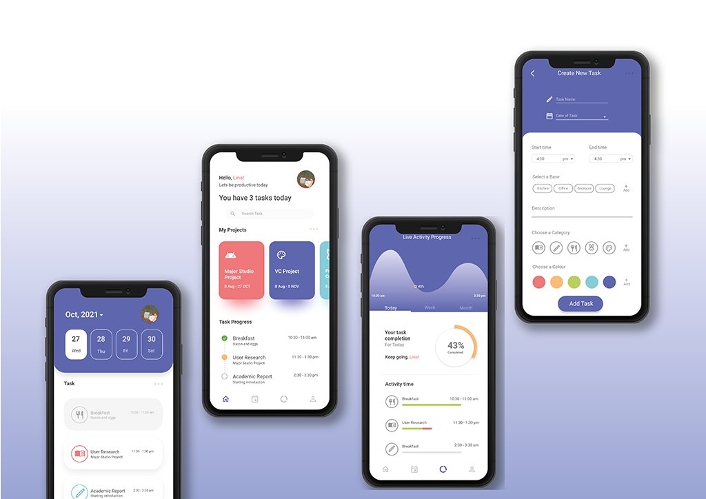 The app interface