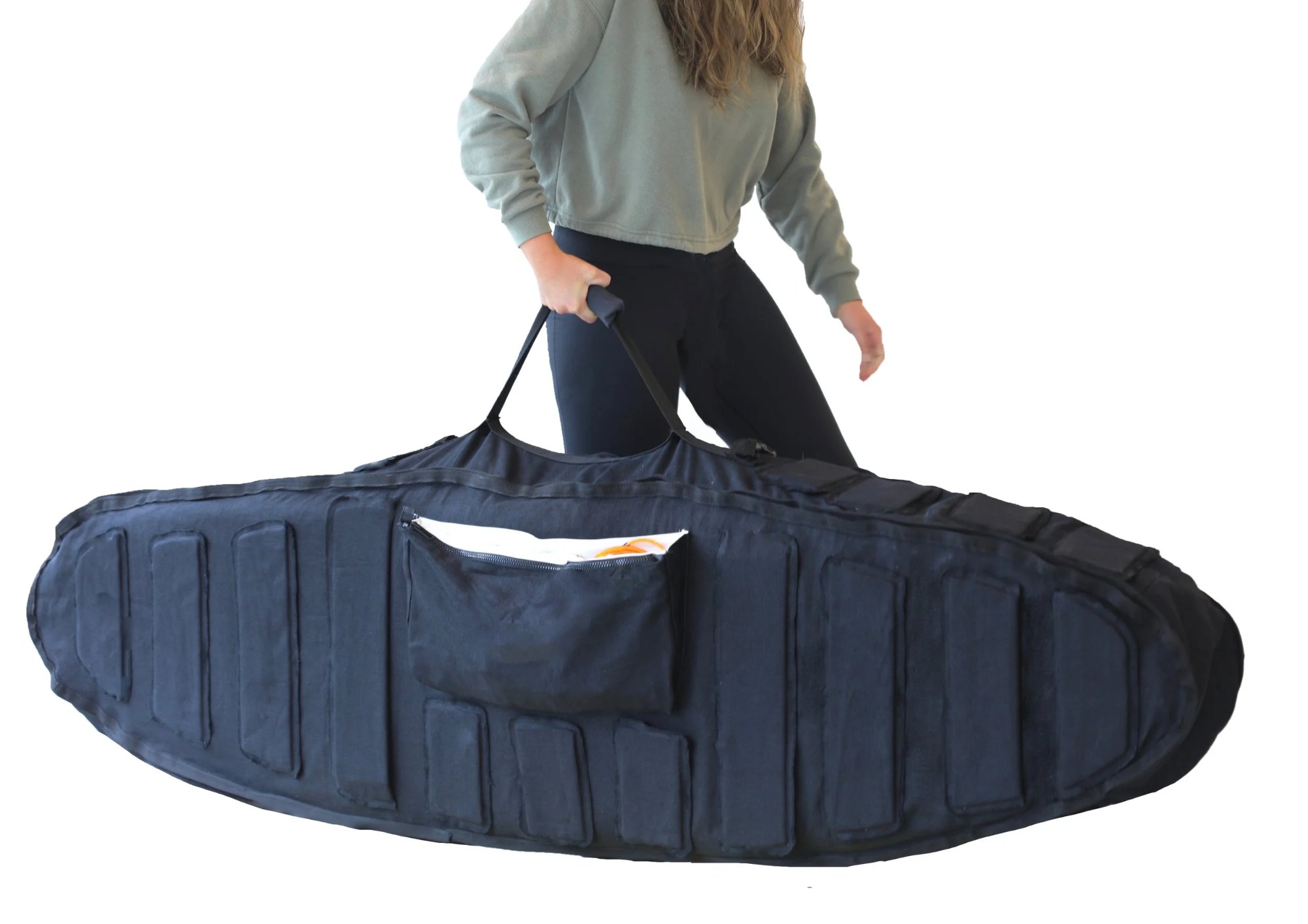 User carrying bag