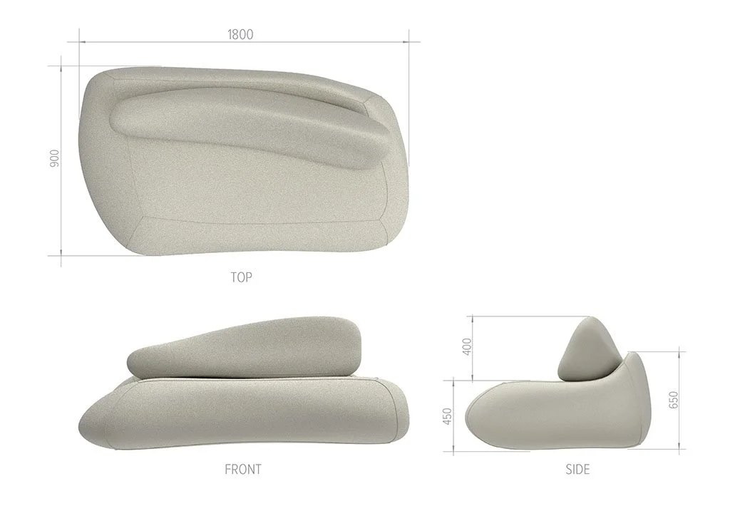 The core pieces measurements are similar to those of a standard two-seater sofa