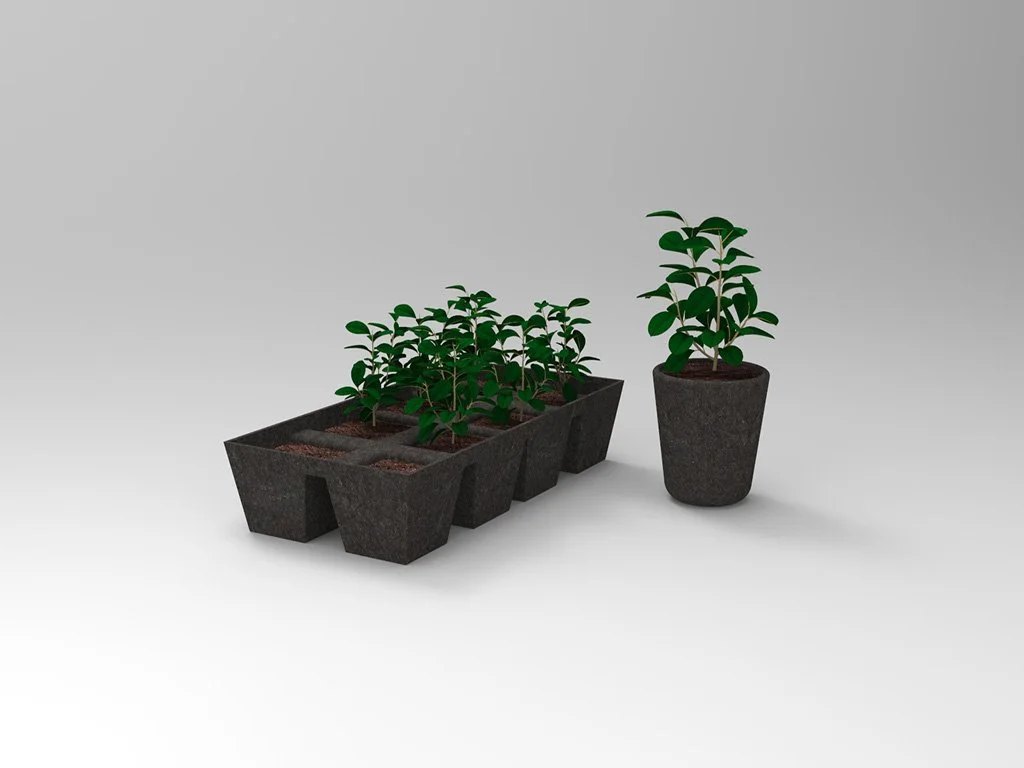 Waste to Resource: potential application as a plantable pot