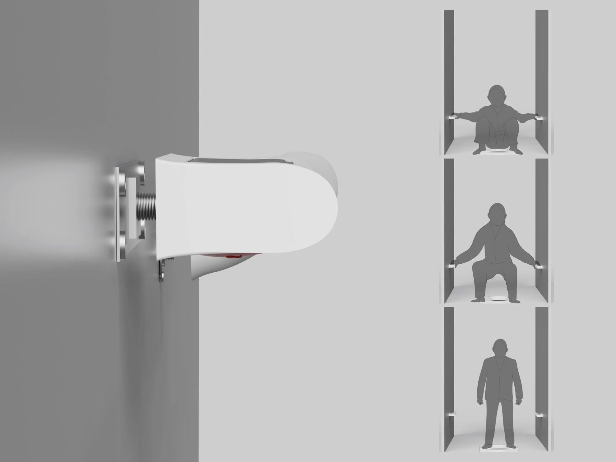 S-UP AID fixed to the wall and scenario