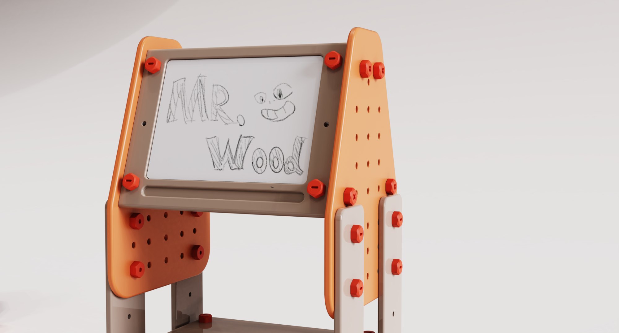 Detailed view of the easel.