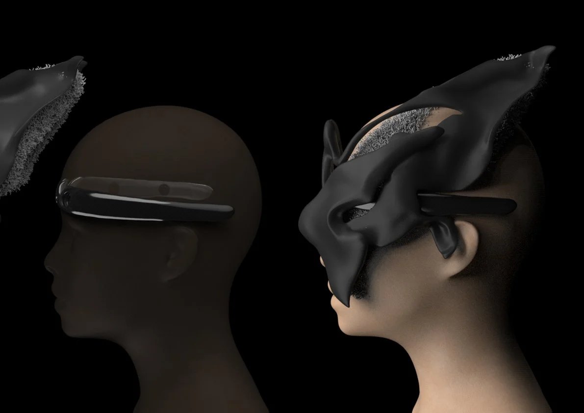 Integration of the EEG head band and the meditation mask