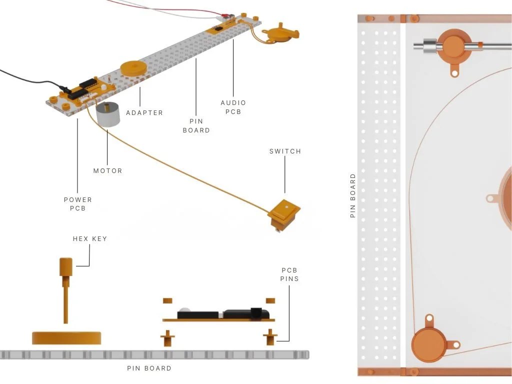 Modular pinboard and components
