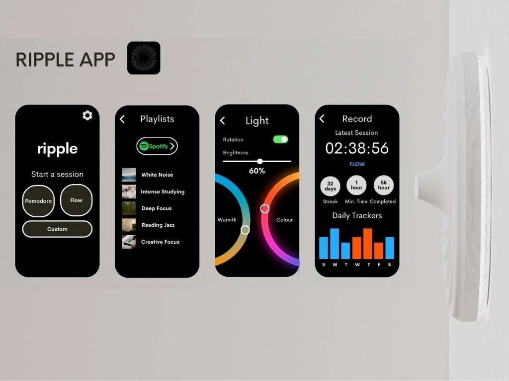 Ripple app allows users to set up sessions, customise settings and get personalised records