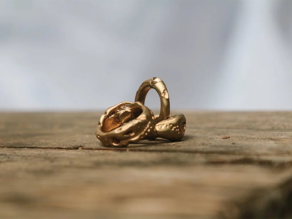 Rings after lost wax casting process (in brass)