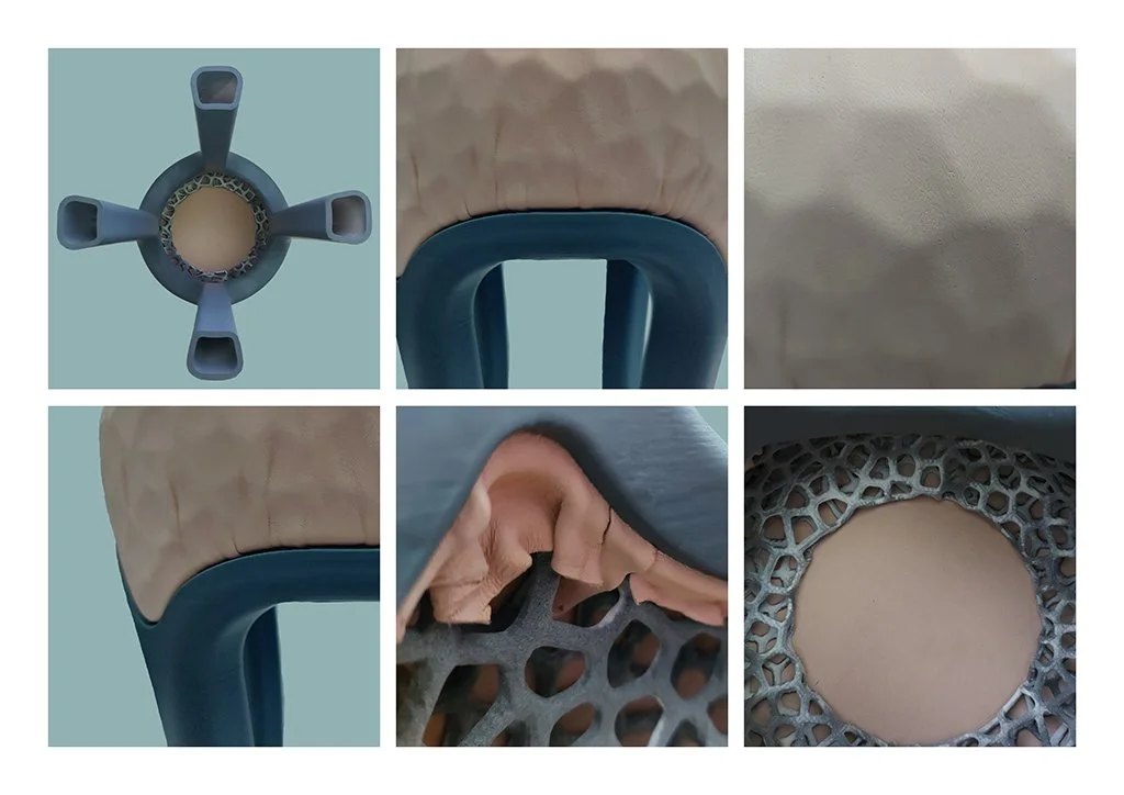Detail shots of Fixture Stool