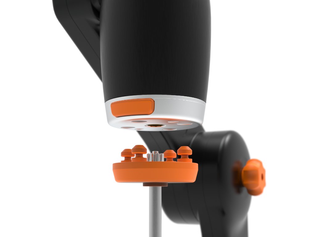 Close-up of mixer attachment