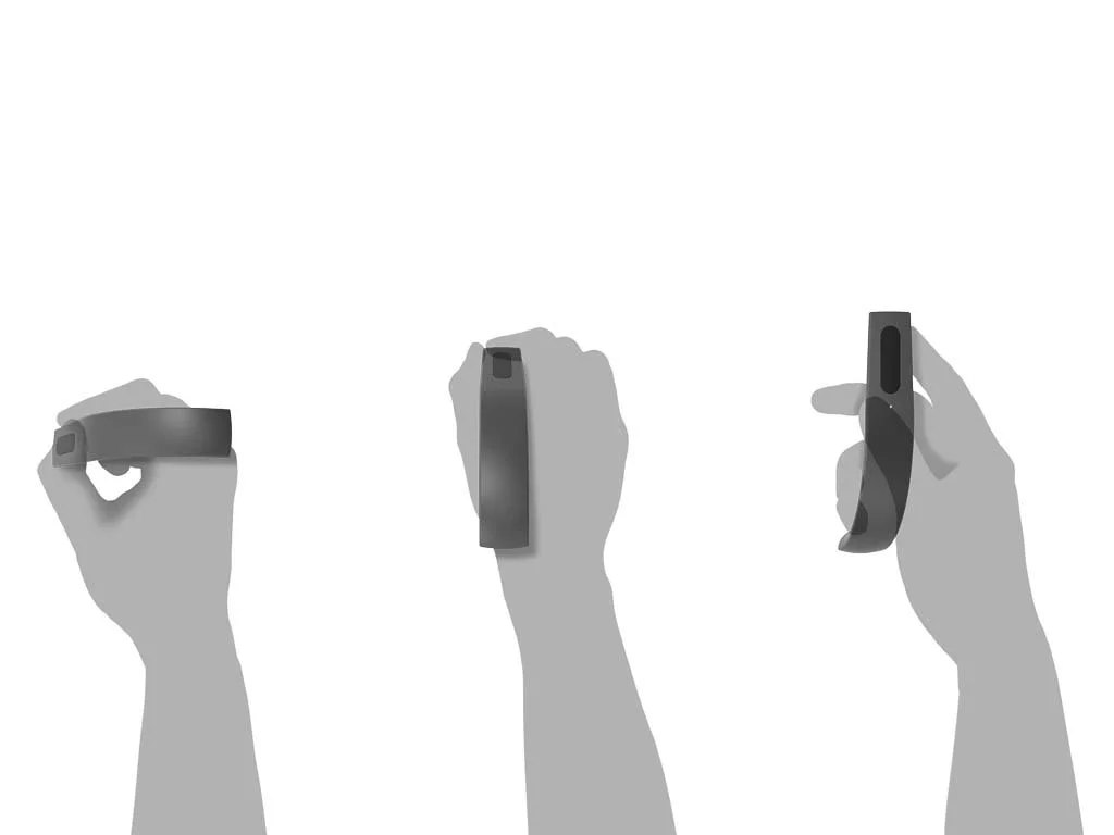 Various ways the stylus can be held for pointing, drawing and presenting