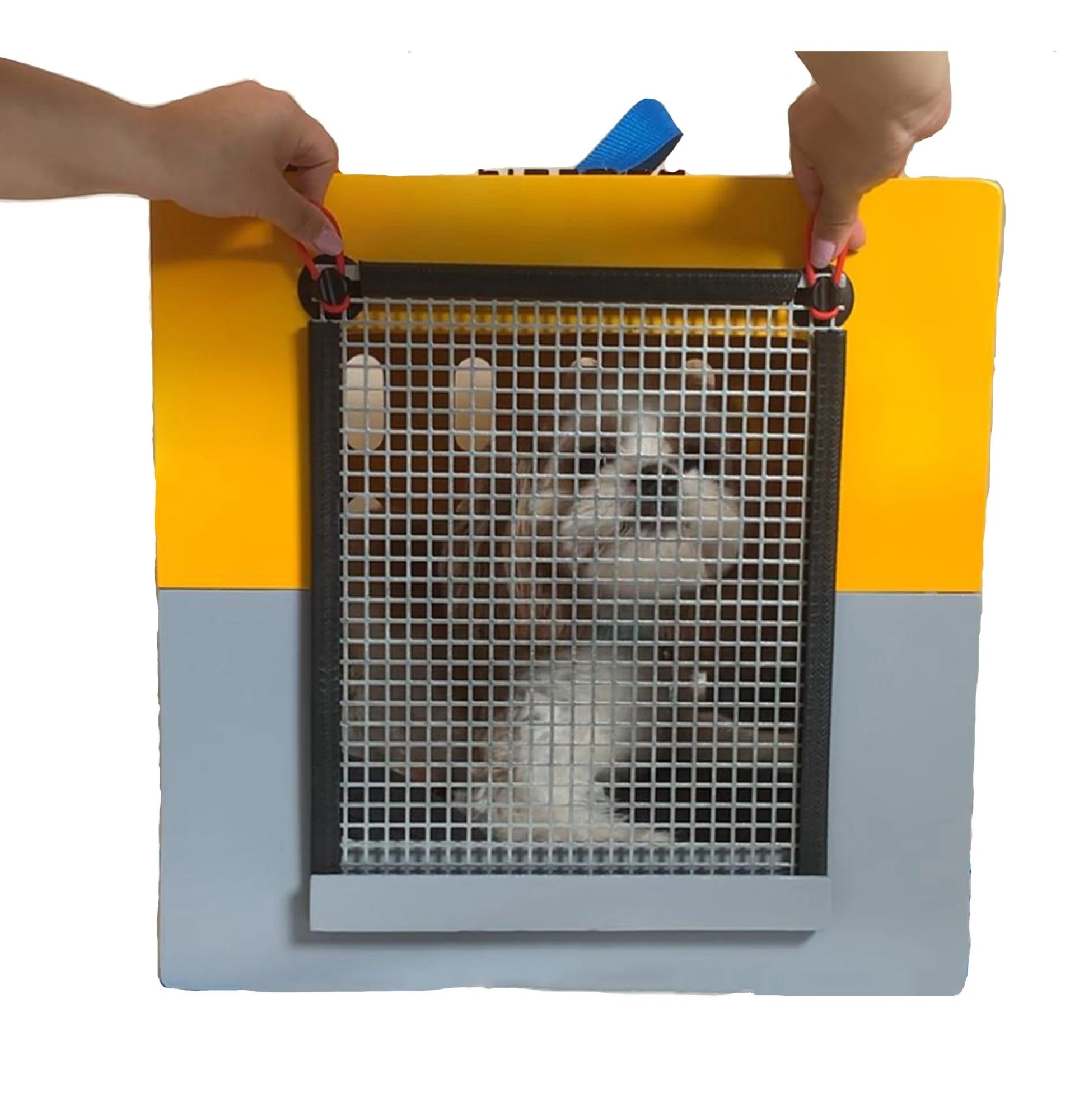 Securing Wire Door with Pet Inside