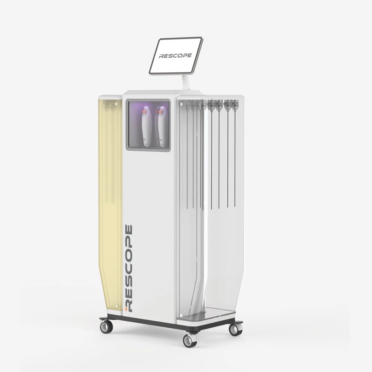 RESCOPE functions alongside a reprocessing machine, which streamlines the reprocessing sequence.