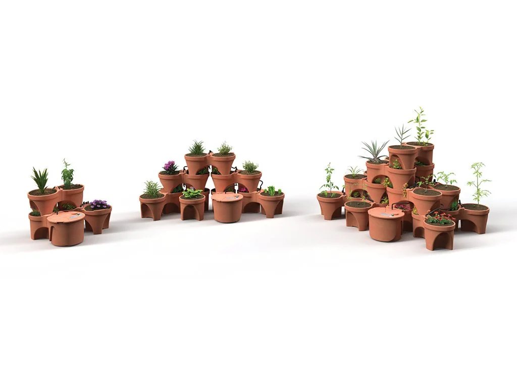 Three configurations of Verdura highlighting its modular, adaptable, and scalable design