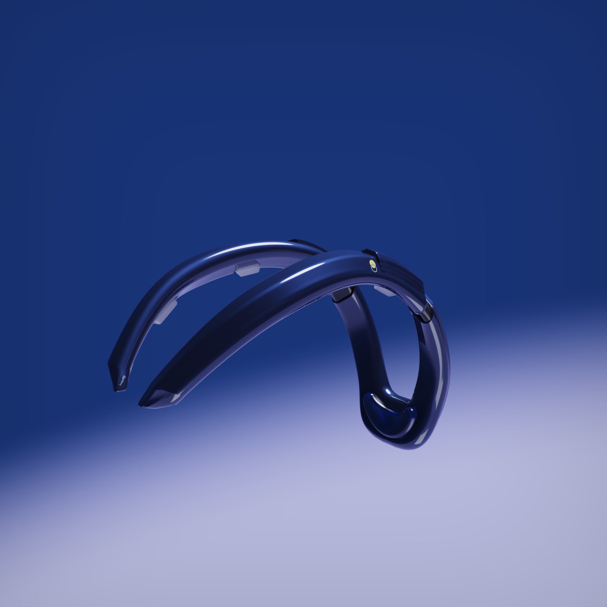 This device is made from polycarbonate housing, silicone and gold-plated electrode sensors as well as a padded occiput cushioning. These parts are assembled into sleek, ergonomic, over the scalp form that intends to create a sense of empowerment and attachment to the device.