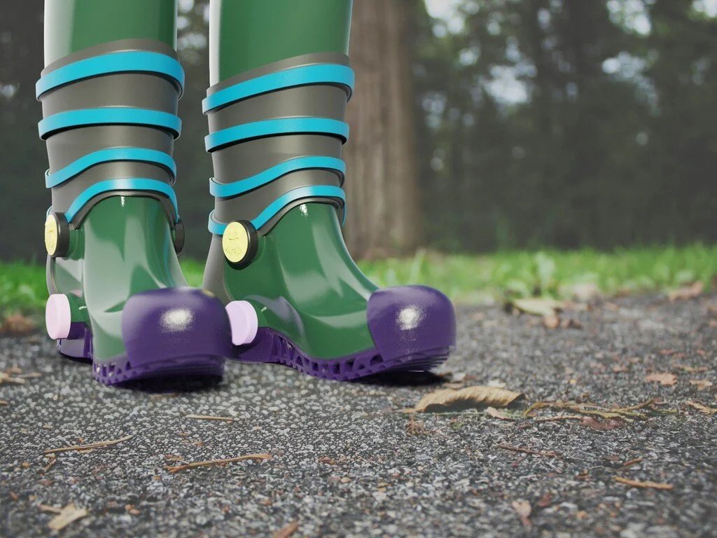 Normans worn in a context, demonstrating the full-height gumboot configuration with a grip sole.