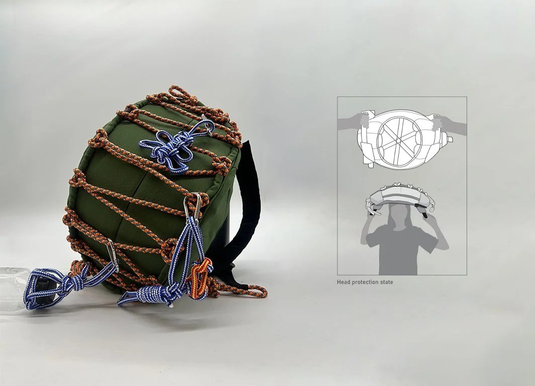 Knot-Pod's head protector function.