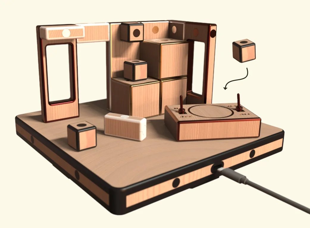 Detailed view of all block modules — appliances are programmed by placing them onto the control module.