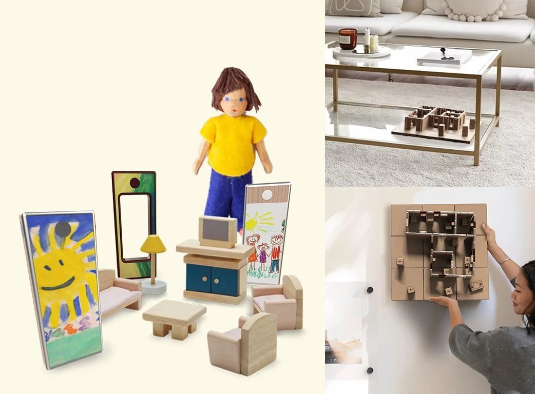 Visualisation of painting blocks and adding customisation — displayed on a coffee table or on a wall.