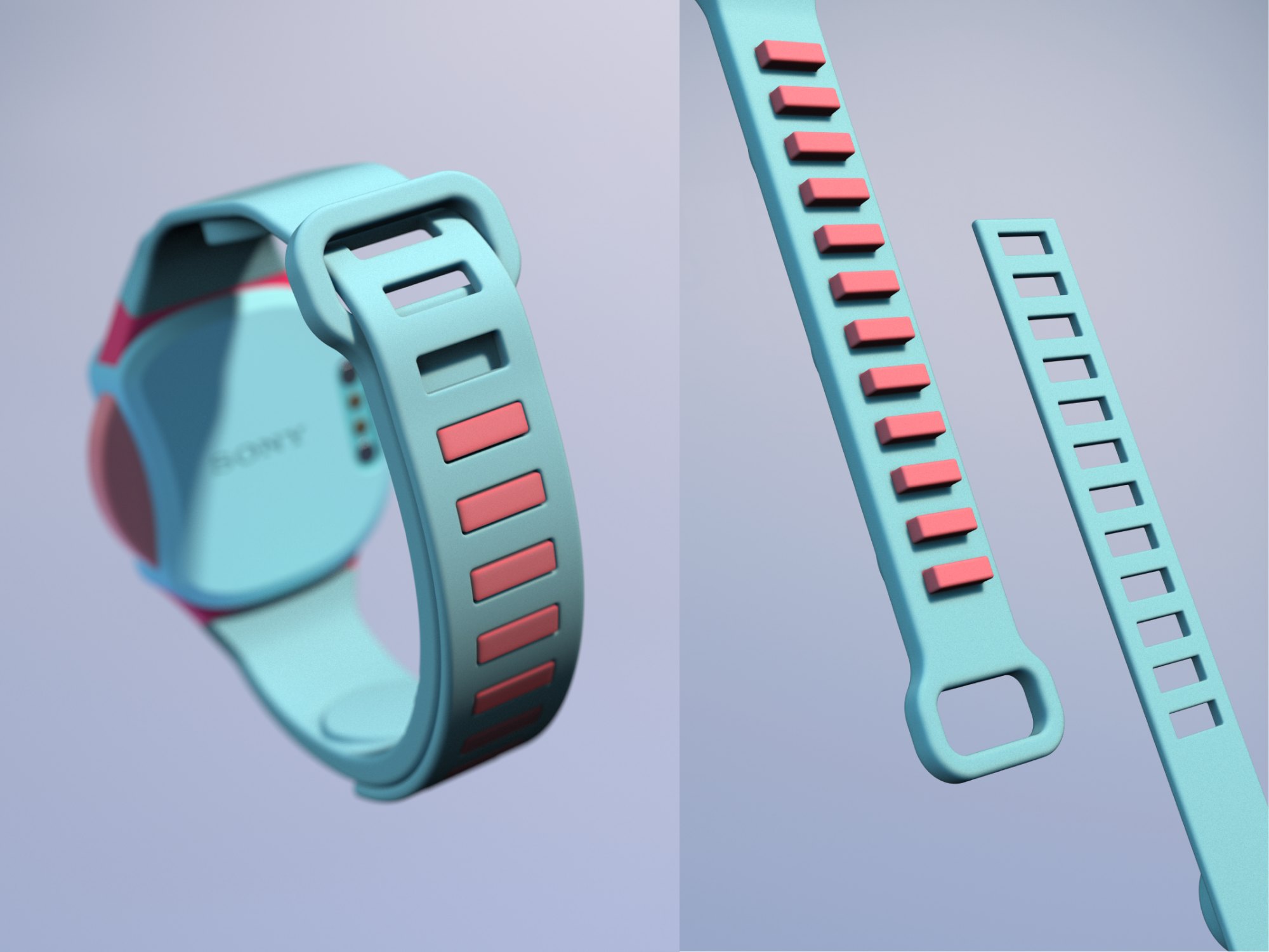 Rhythma's adjustable silicon rubber band can accommodate a range of wrist sizes.
