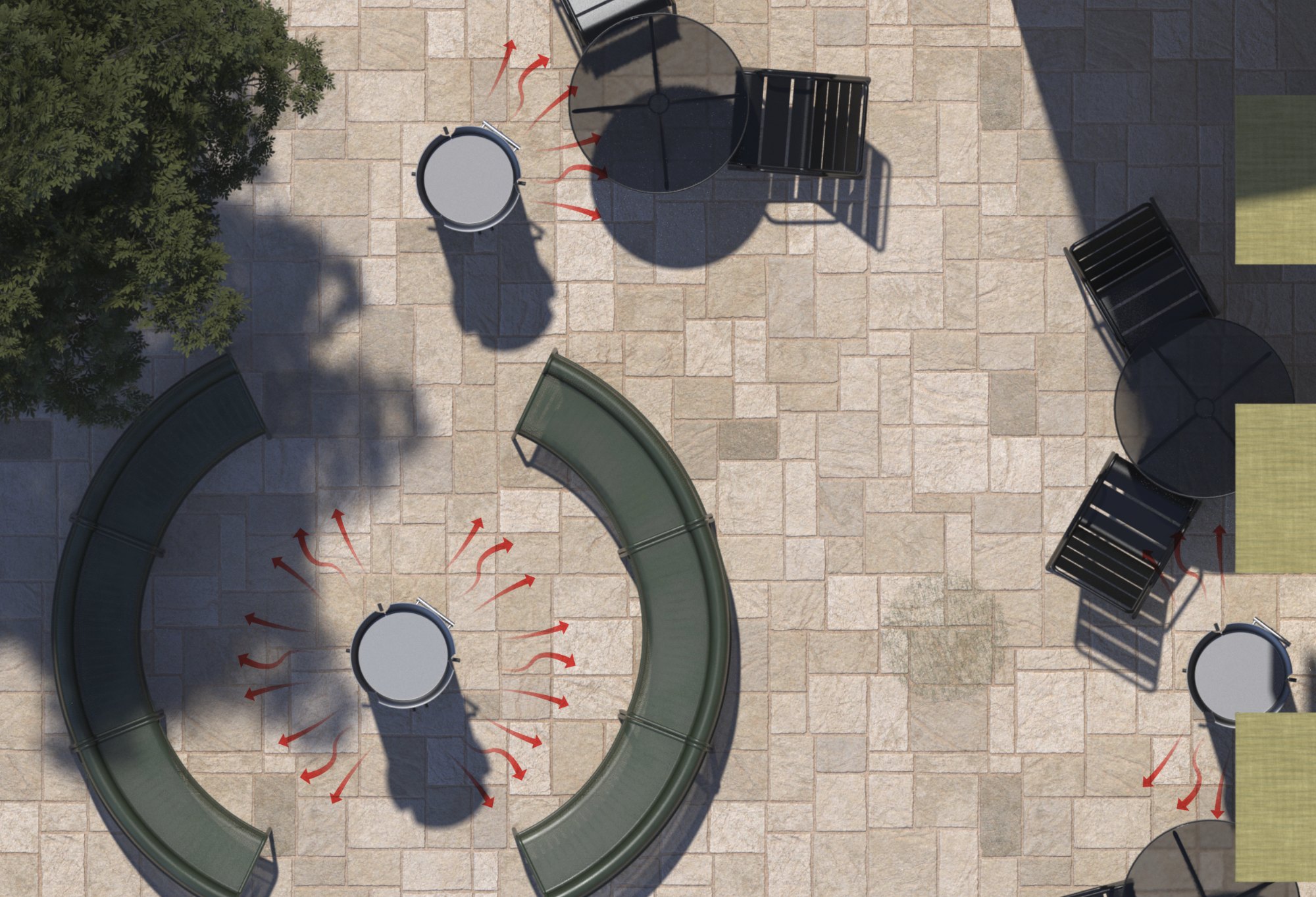'Birds eye view of heat dispersion