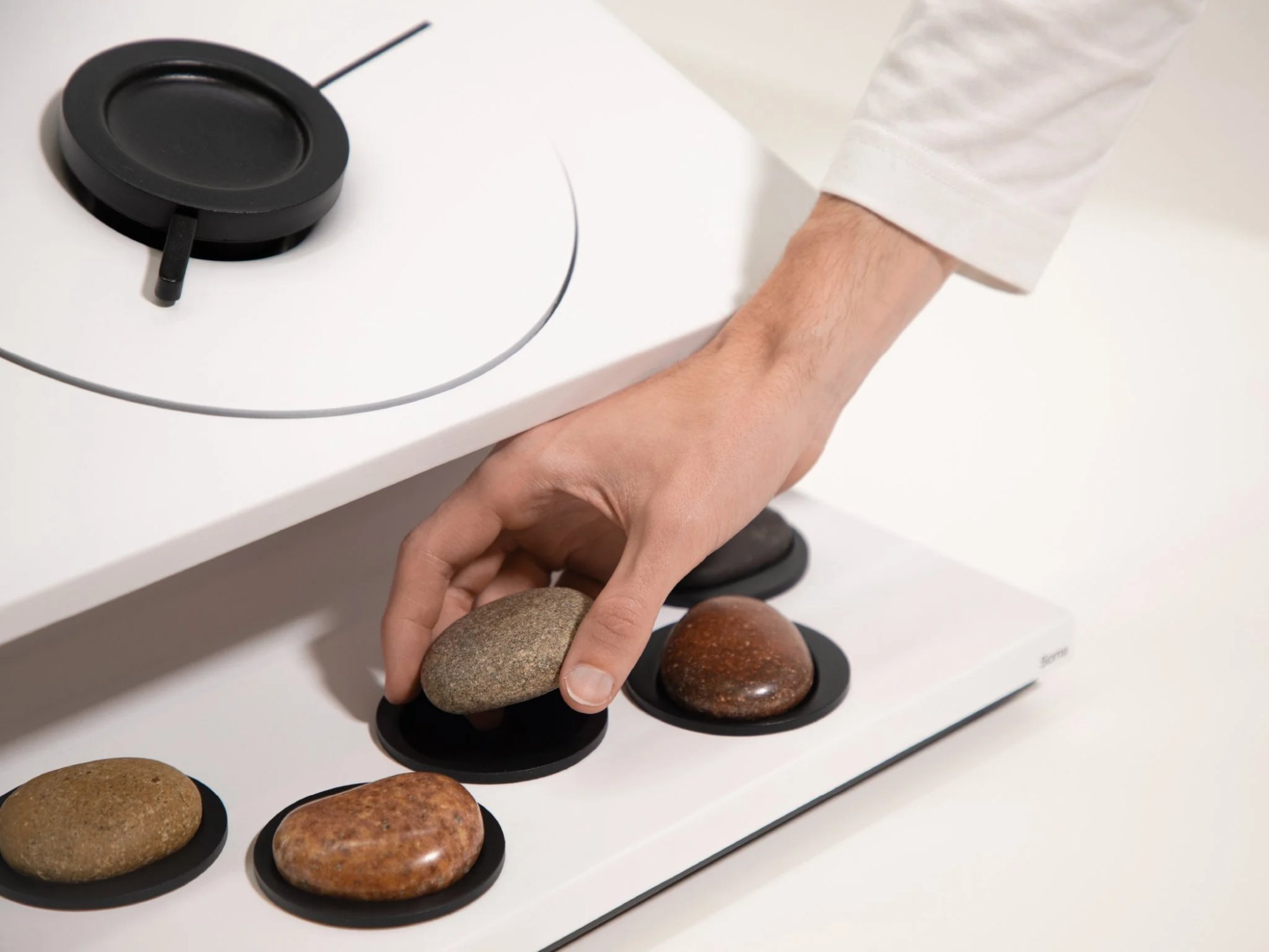 There is a limited capacity of music stones. Only five bodies of music can be stored at one time, this constraint encourages careful consideration and curation.