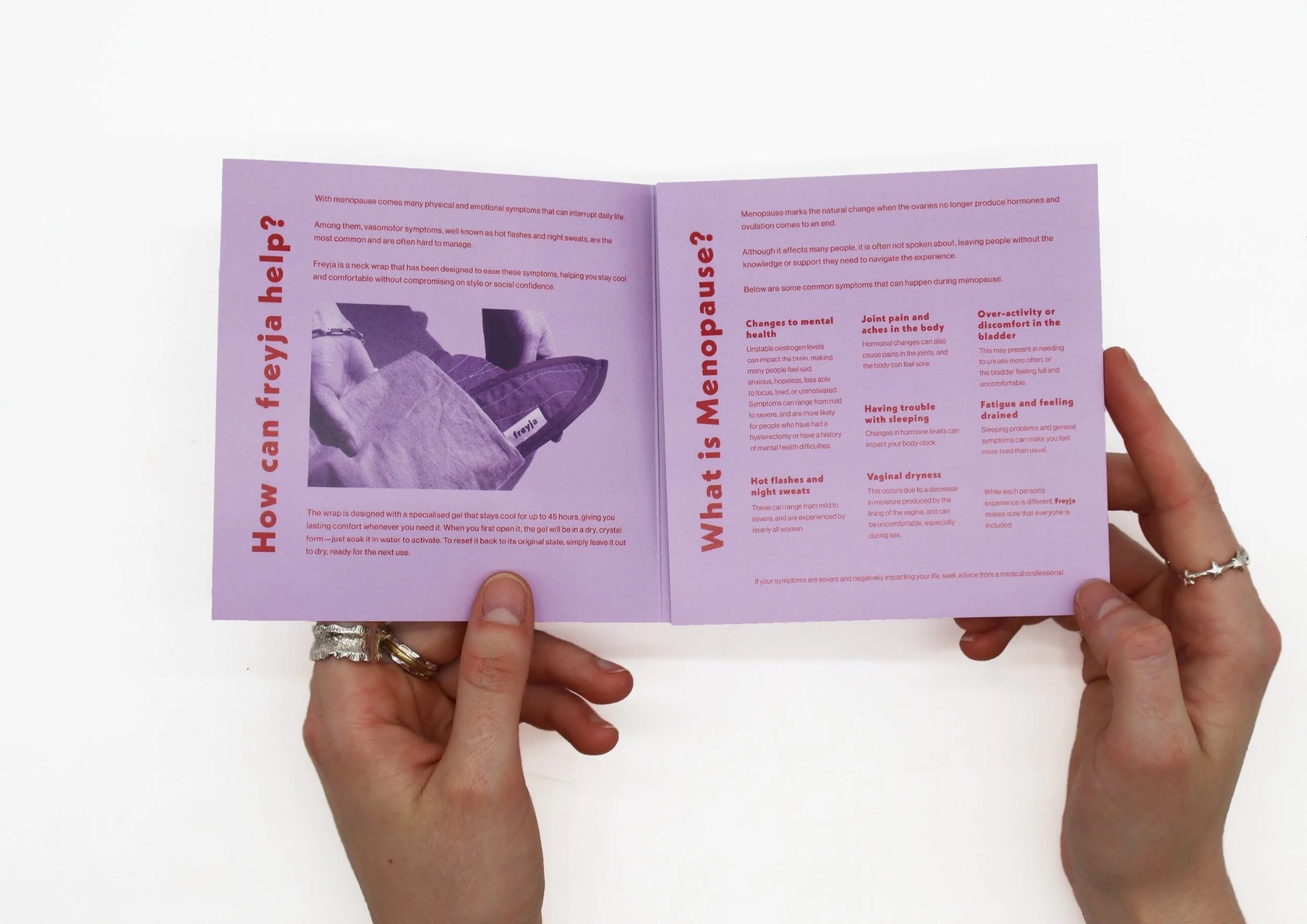 An accompanying brochure will outline the ritual of use as well as useful information about menopause, and how the product can help.