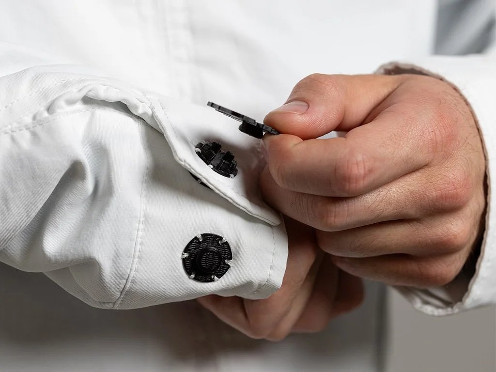Removal cosmetic component of the snap being removed from the snap fit