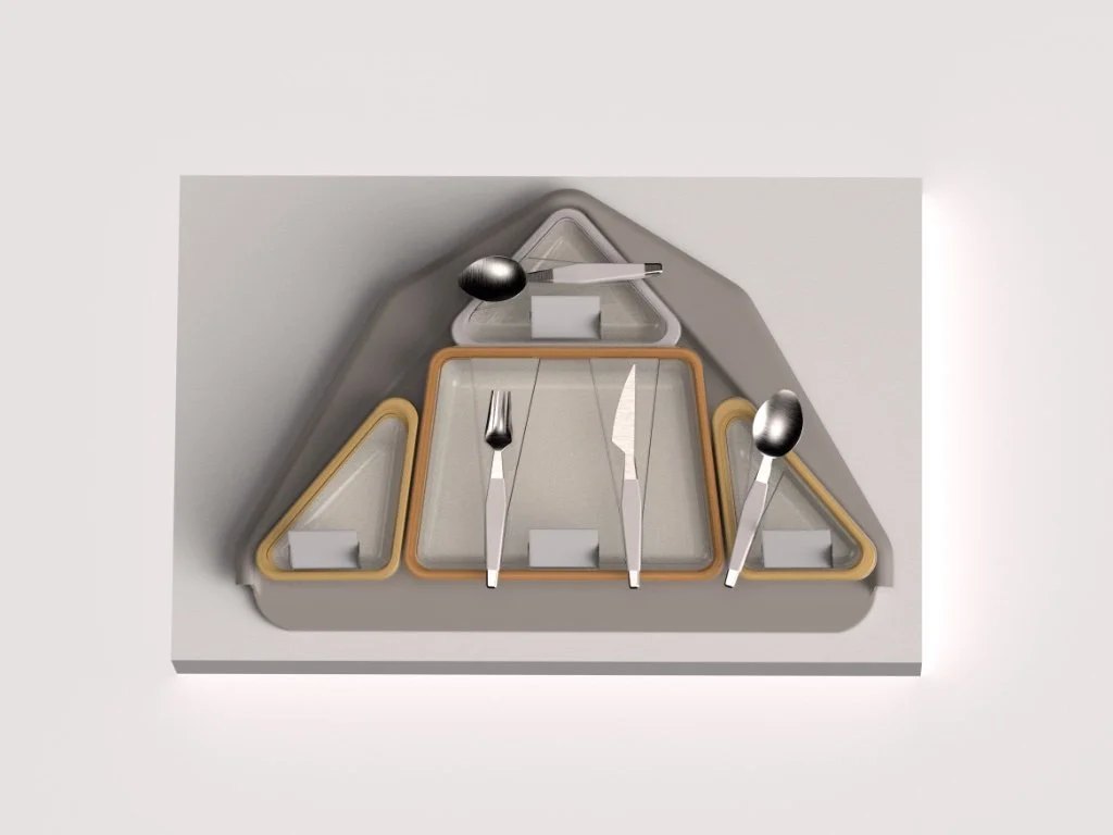 Top View of Pyron, showing the food pyramid design metaphor